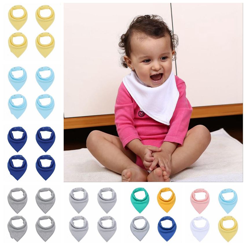 

Dribble Toddler Cotton Bandana Bibs Solid Infant Saliva Towel Baby Bibs Burp Cloths Pinafore Soft Newborn Triangle Head Scarf YP7239