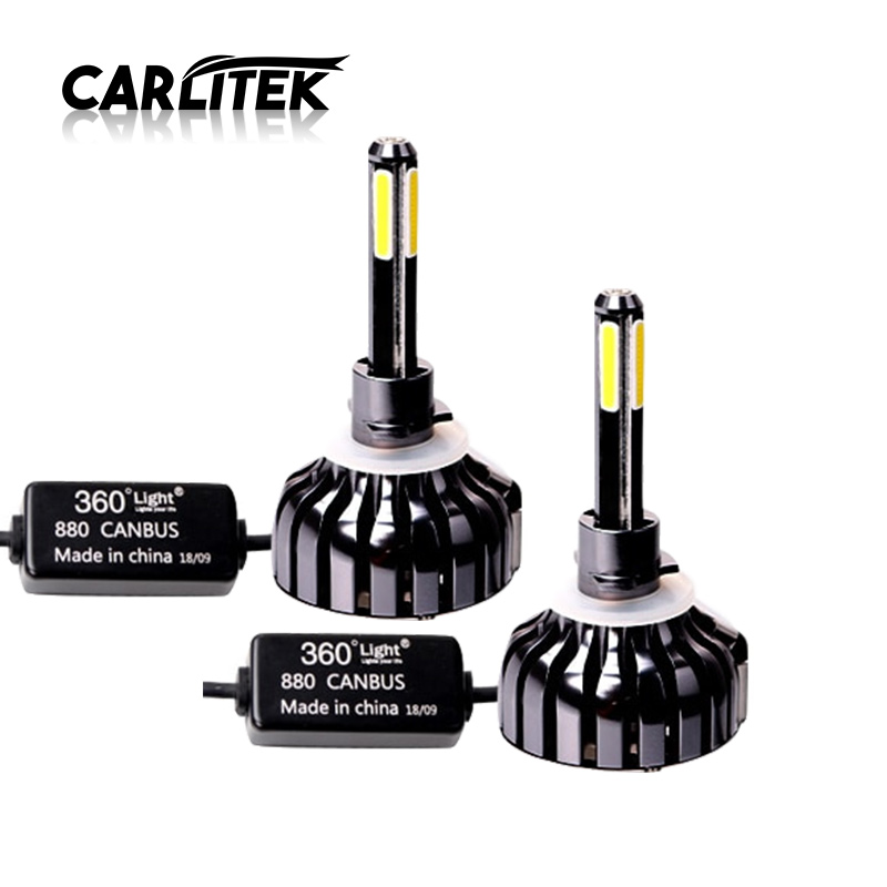

CARLitek H27 Led 880 881 Car Bulb Headlight 12000LM 6000K 90W COB Chip Canbus Led Automobiles Front Rear Fog Lamp