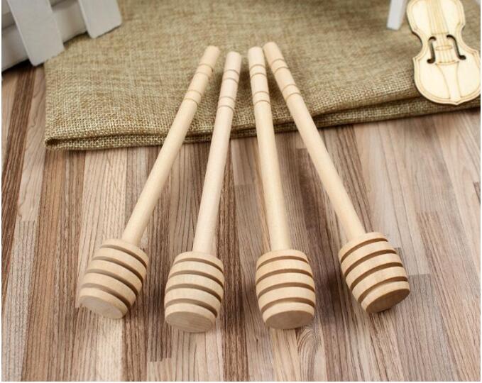 

15 cm Stirrer Wooden Honey Spoon Stick for Honey Jar Long Handle Mixing Stick Honey Dipper Party Supply
