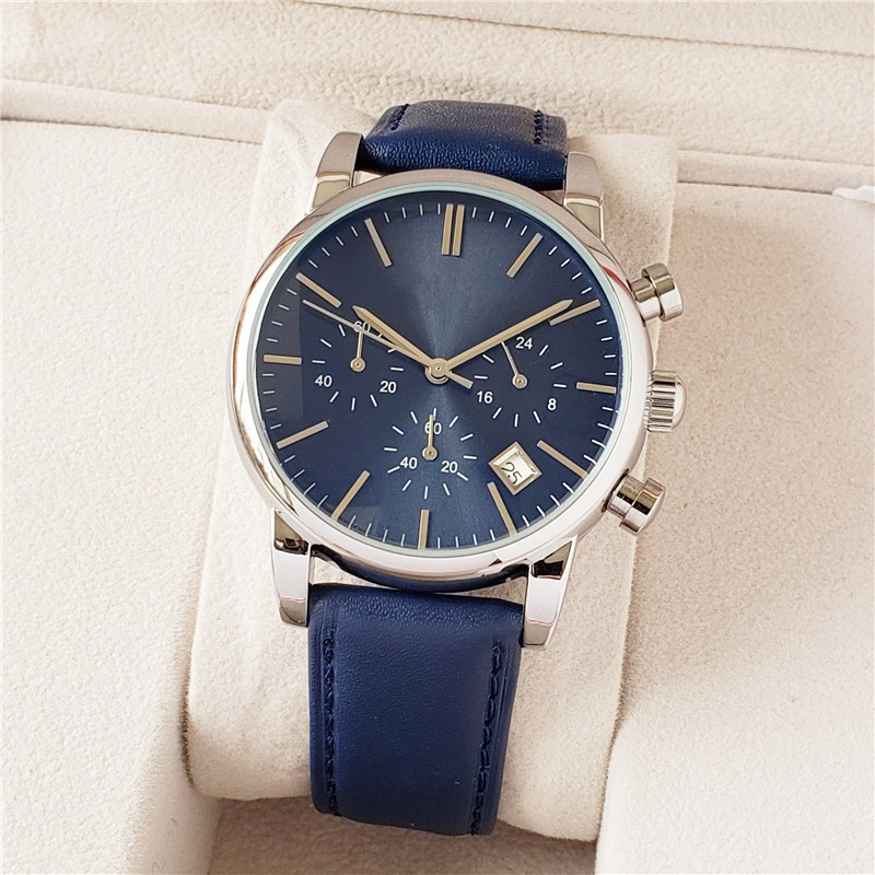 BOSS – montre de luxe pour hommes, toutes les fonctions peuvent fonctionner, ceinture en cuir, calendrier, trois yeux et six aiguilles