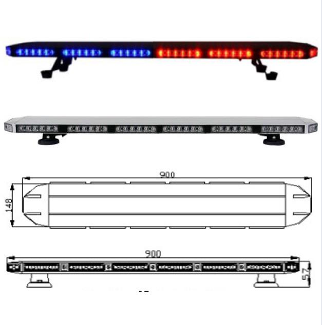 

Free Shipping New high bright 3 watt ECE R65 ECE R10 emergency vehicle warning lightbar recovery tow truck car flash light bar warning, Blue