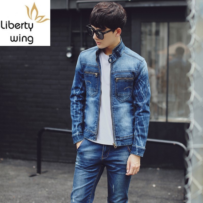 short sleeve jean jacket mens