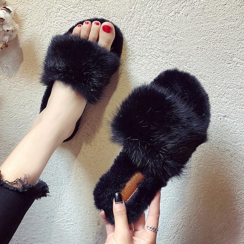 

Women Warm Solid Soft Comfort Plush Soft Slippers Indoors Floor Bed Room Shoes Women's Slippers Ladies Shoes Cute Beach