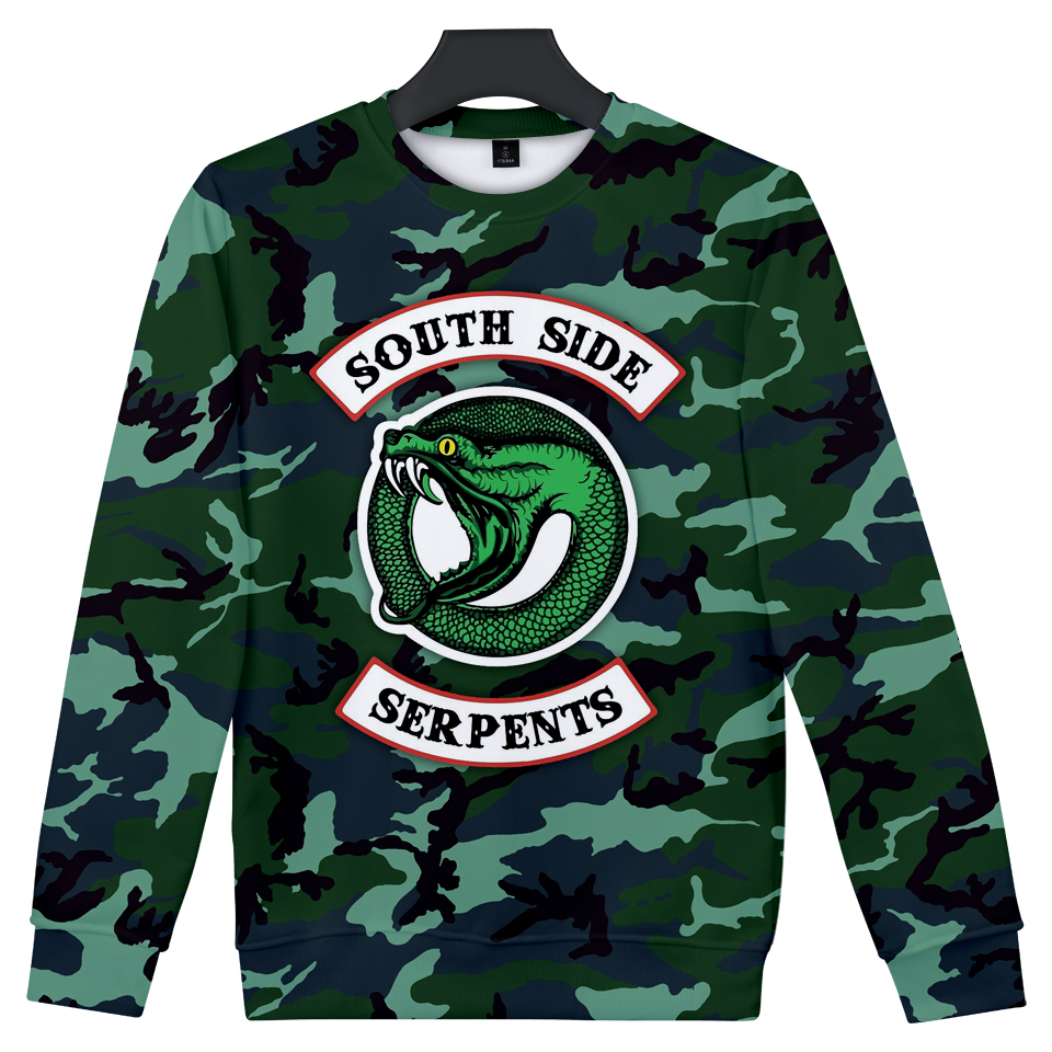 

Blackday Kpop RIVERDALE Sweatshirt 3D Print Women/Men Sweatshirt Casual Men/Women South Side Snake Closthes Plus Size 4XL Hot Sale, As picture