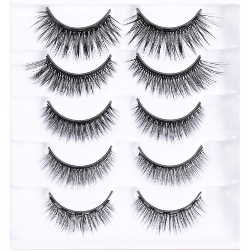 

Professional Natural Full Strip Lashes Magnetic False Eyelashes And Eyeliner Five Pairs Set False Eyelash Extension