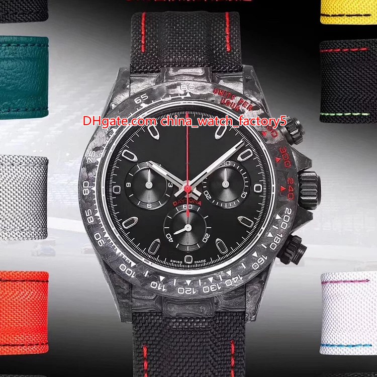 

8 Style Hot Selling Best Quality WWF Maker 40mm Cosmograph Diw Carbon Fiber Chronograph Swiss ETA 7750 Movement Automatic Mens Watch Watches, Box papers add to cart