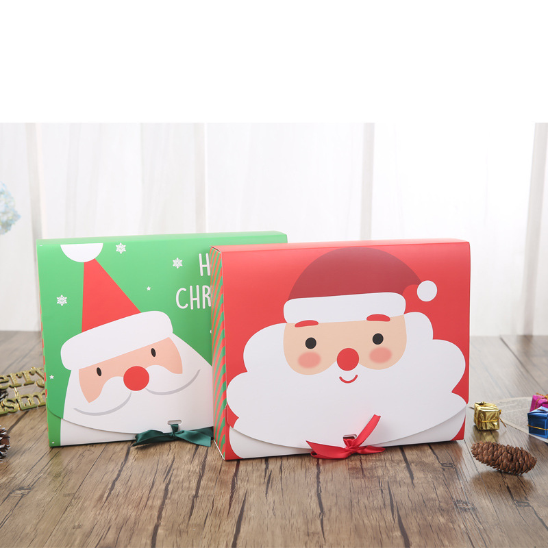 

Christmas Gift Wrap Cartons Customized Box Large Folding Santa Claus Cake traktatie kinderen verjaardag 10pcs