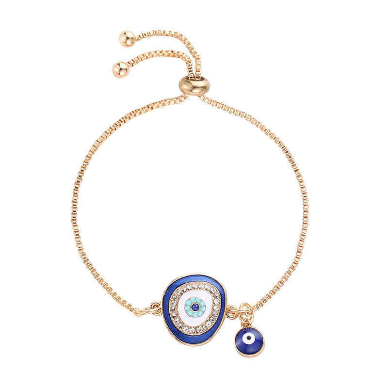 

Evil Eye Rhinestone Gold Chain Anklet Jewellery Crystal Bangle Bracelet Adjust