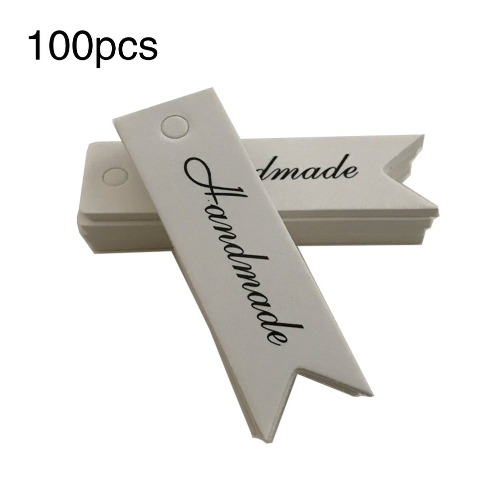 

100 PCS/Lot Retro Baking Small Label Letter thankyou/Handmade baking Blank Tag Bookmark Gift Card