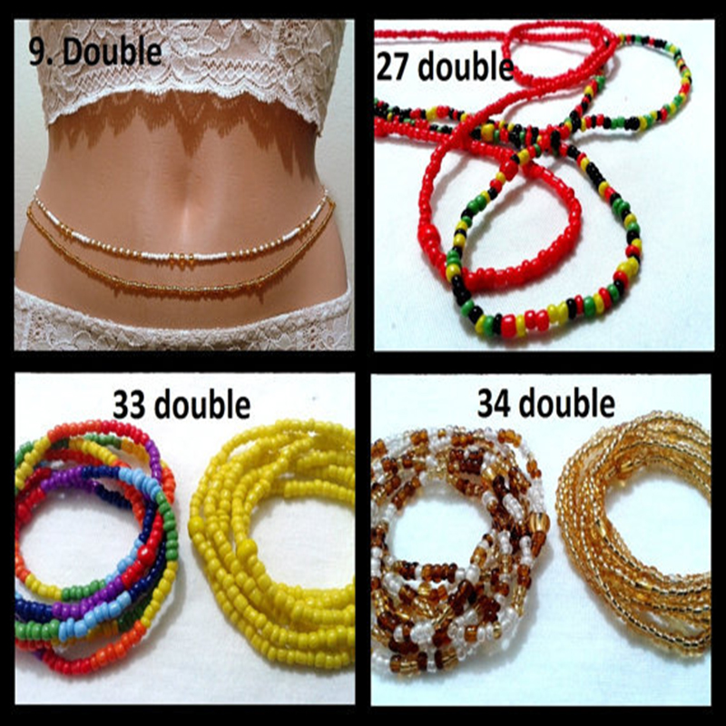 

Other Bohemian Style Double Row Bead Body Chains For Jewelry 2010 Fashion, Elastic Waist At The Waist, Summer Beach Chain