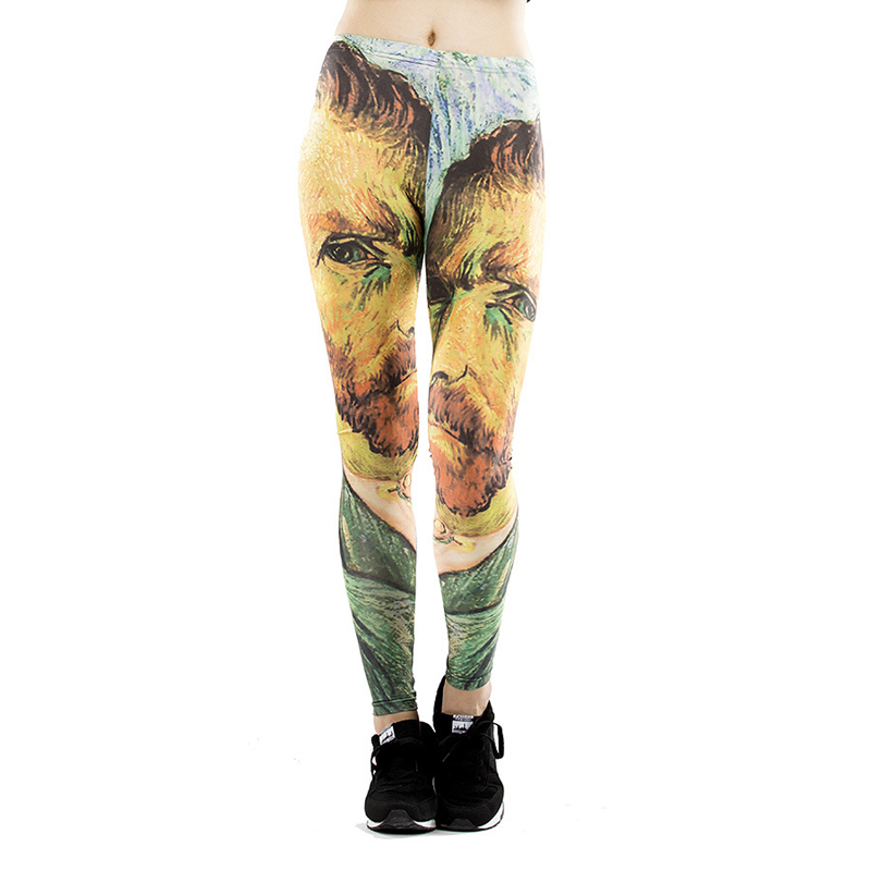 

Women Fitness Yoga Pants Slim High Waist Sport Run Leggings Gym Elastic Personality Printed Long Tight For Running Tummy Control, 039