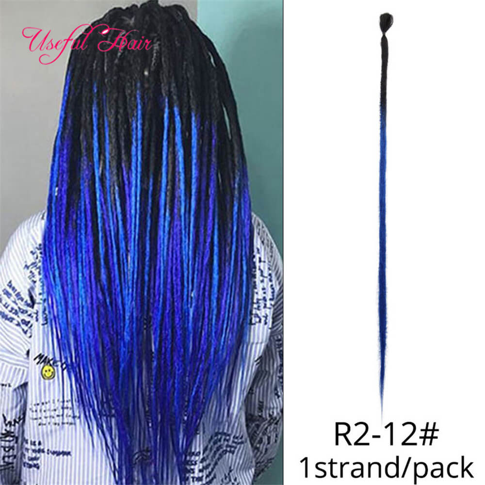 

Dreads Extensions Hair Locks Dreadlocks Hair Extensions Pure Color 18" Blonde Brown Bug Synthetic Hair for Women Crochet Braided Synthetic, #2