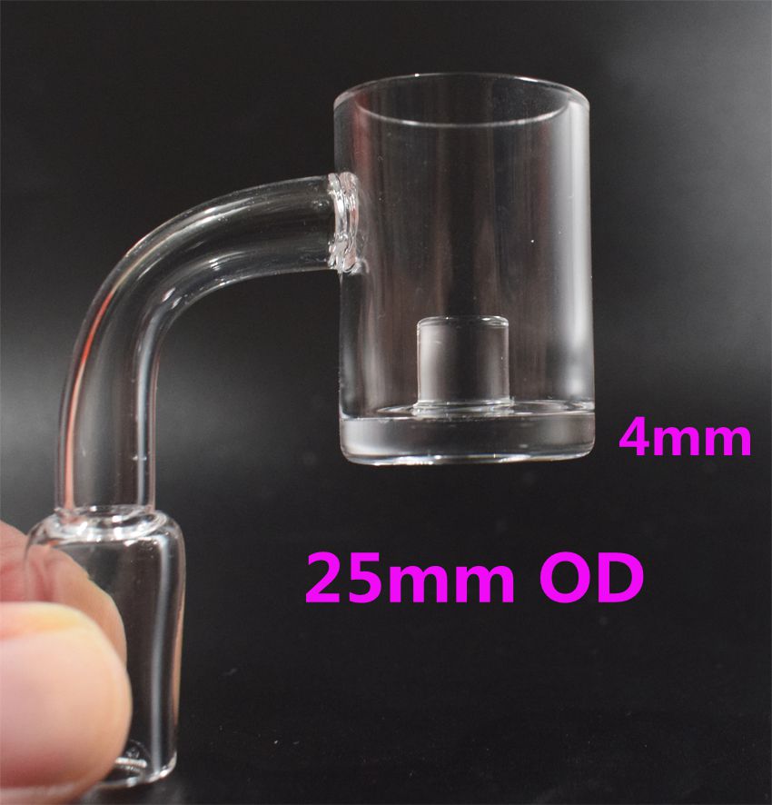 

Hot Selling 4mm Clear Bottom Flat Top Quartz Core Reactor Banger 10mm 14mm 18mm Quartz Banger Nail For Oil Rigs Glass Water Pipes