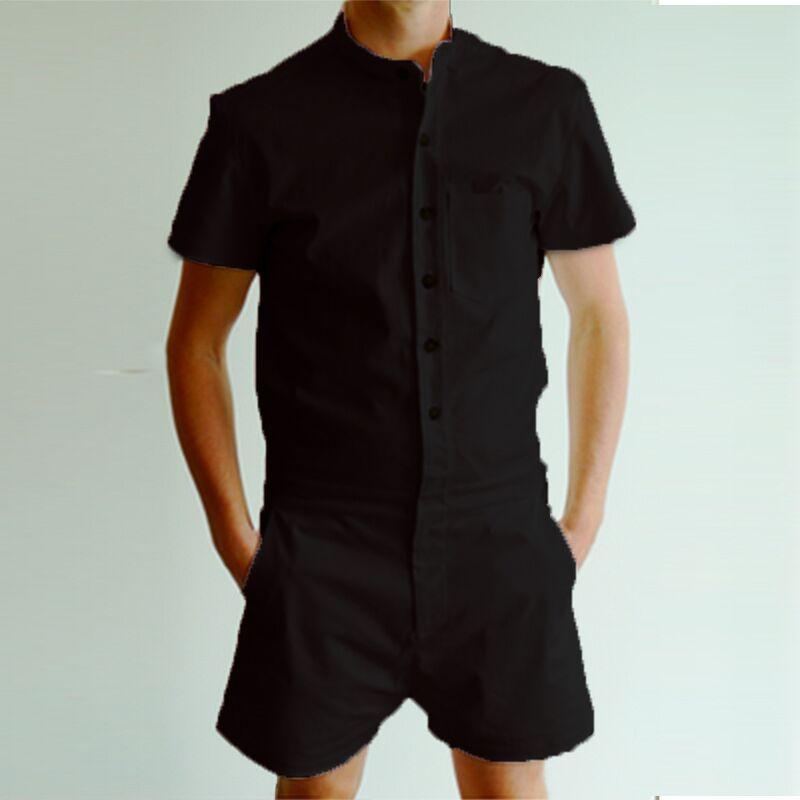 Women Short-Sleeve Casual Single-Breasted Camouflage Shorts Romper Playsuit