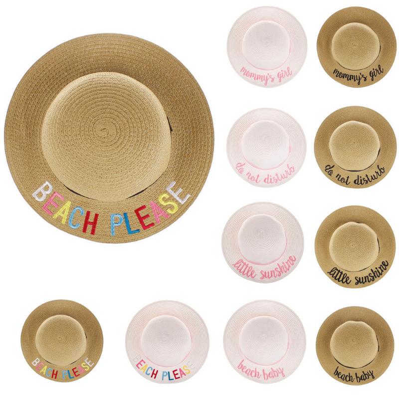 

Straw Hat Children Sunhat Kids Summer Beach Hat Bucket Cap For Children Leater Breathable Kids Boy Girls Cap Sun