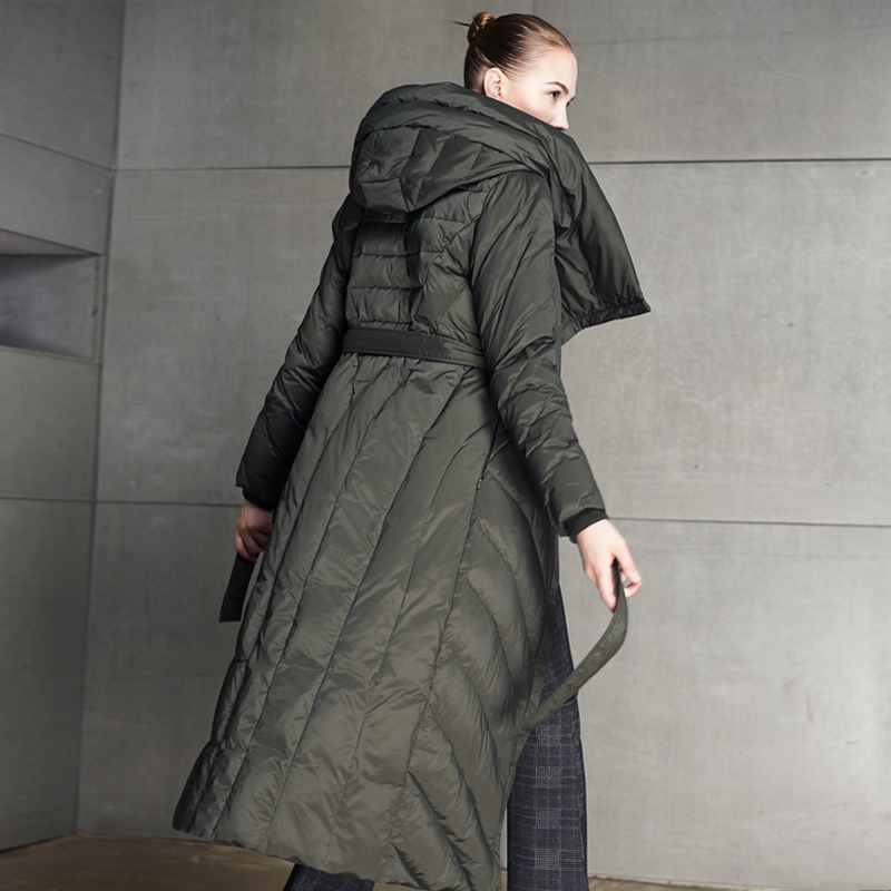 

Winter Jacket Women 2018 New Hooded Winter Coat Women Female Thick Warm Long Down Parka White Duck Down Jacket Women's Coat, Black