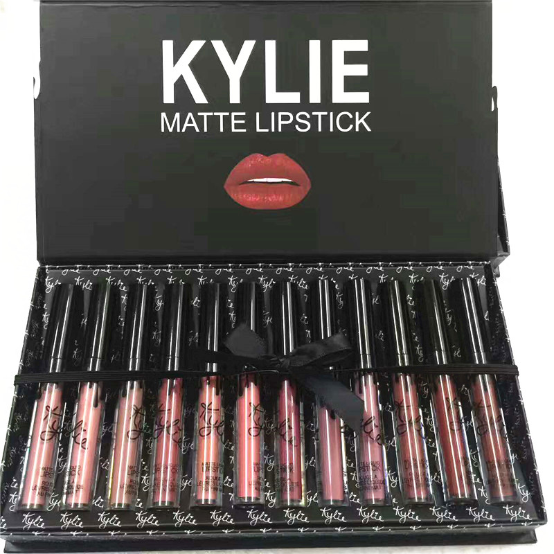 

12pcs in 1 Matte Liquid Lip Color Gloss Lipstick Kit Long Lasting Foundation Makeup Lipgloss Set, 12pcs in 1 set= 1 lot