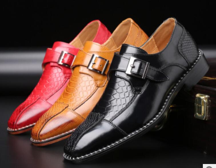 Mens Formal Crocodile Pattern Real Leather Shoes Wedding Party Dress Plus Size
