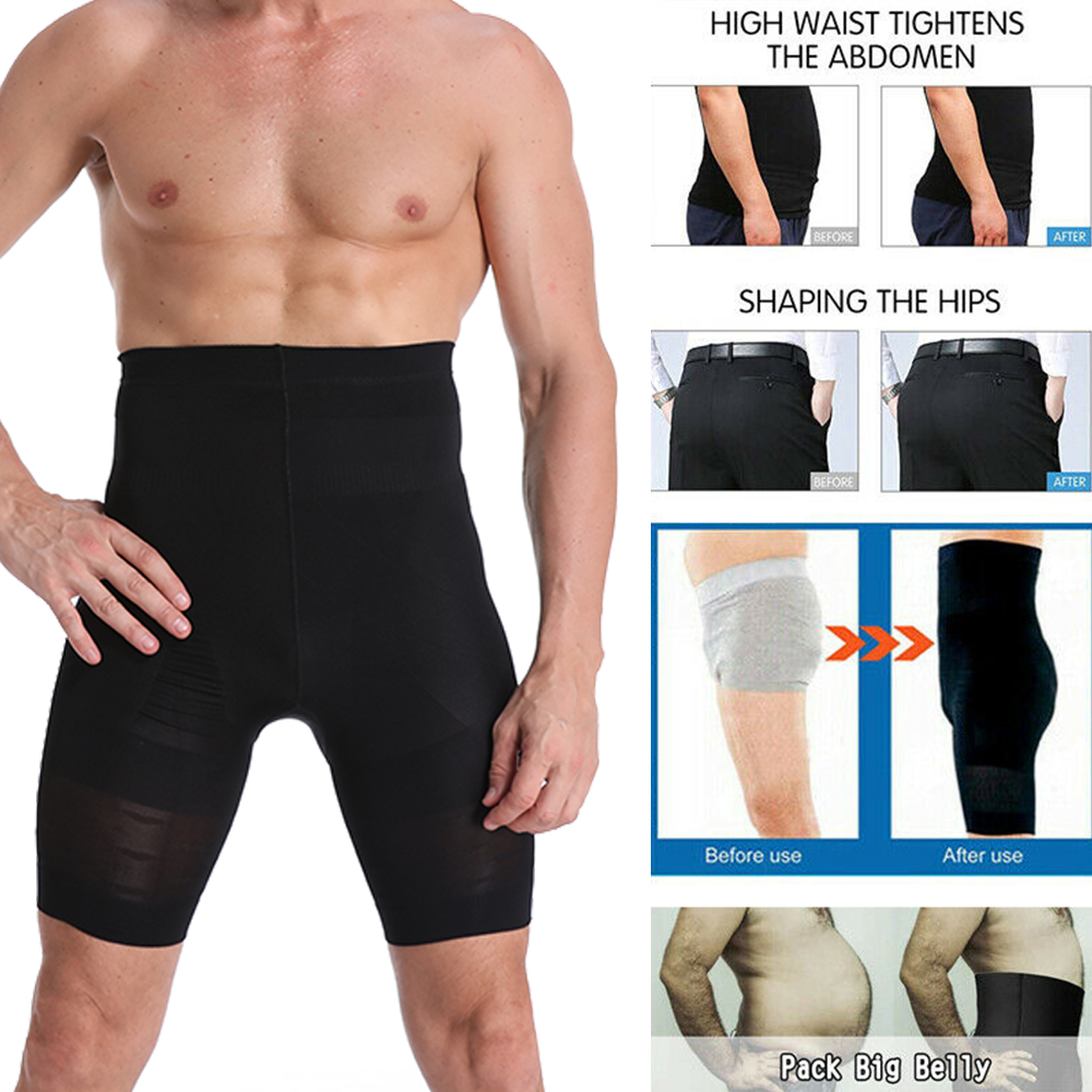 Hommes corps Shaper taille formateur taille haute minceur contrôle culottes sous-vêtements de contention ventre ventre Shaper Shorts