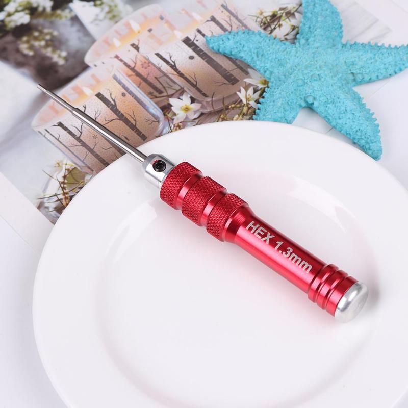 

Hex Screwdriver Tool Set for RC Helicopter Airplane Car Drone Aircraft Model Repair Tools Red Handle Steel Screw Driver