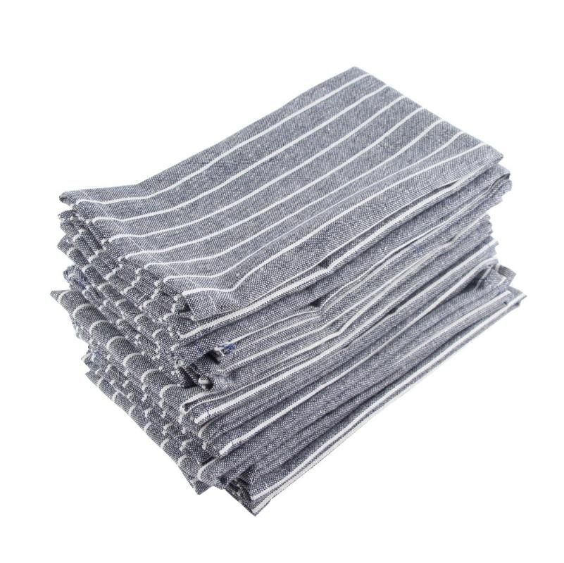 

Set of 12 pcs 43 x 43 cm Fashion cloth Napkins cotton linen heat insulation mat Fabric Dinner table Napkin
