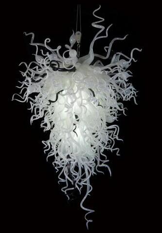 

Wholesale Lamps Hanging Pendant Lights Modern Long Big Black and White Colored Hand Blown Murano Glass Chandelier Lighting