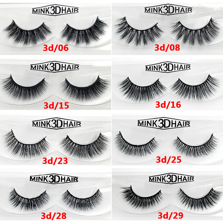 

12 Style 3d Mink False Eyelashes 3d Mink HAIR False Eyelashes Three-dimensional Long Thick Lashes Mink Lashes DHL free shipping