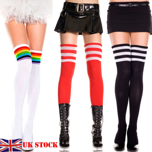 

Christmas Stockings Women's Plus Size Striped Thigh High Long Socks Sheer Over The Knee Stockings Hot New Brief Stripe Socks