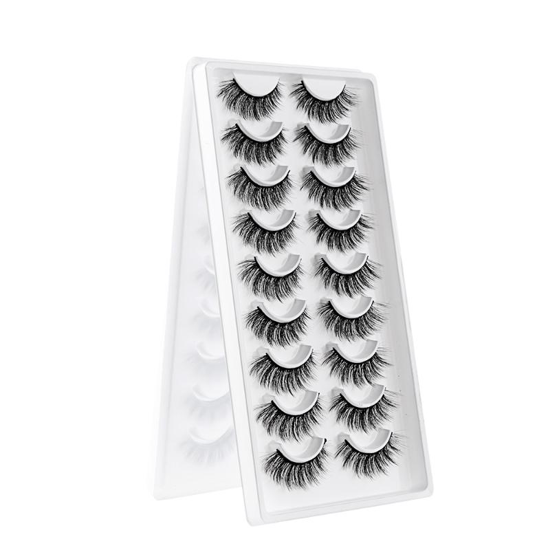 

10/18Pairs 3D Faux Mink Eyelashes Natural Long False Eyelashes Dramatic Fake Lashes Makeup Extension Thick Cross Eyelash