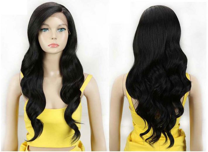 

The best-selling European and American natural wave star hair before the lace high-end rose intranet chemical fiber mechanism headgear, Customize