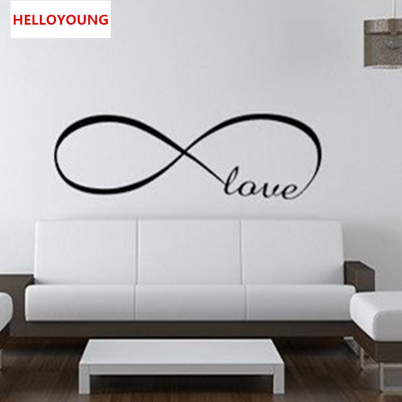 

Super Deal Bedroom Wall Stickers Decor Infinity Symbol Word Love Vinyl Art Wall Sticker Decals Decoration Removable