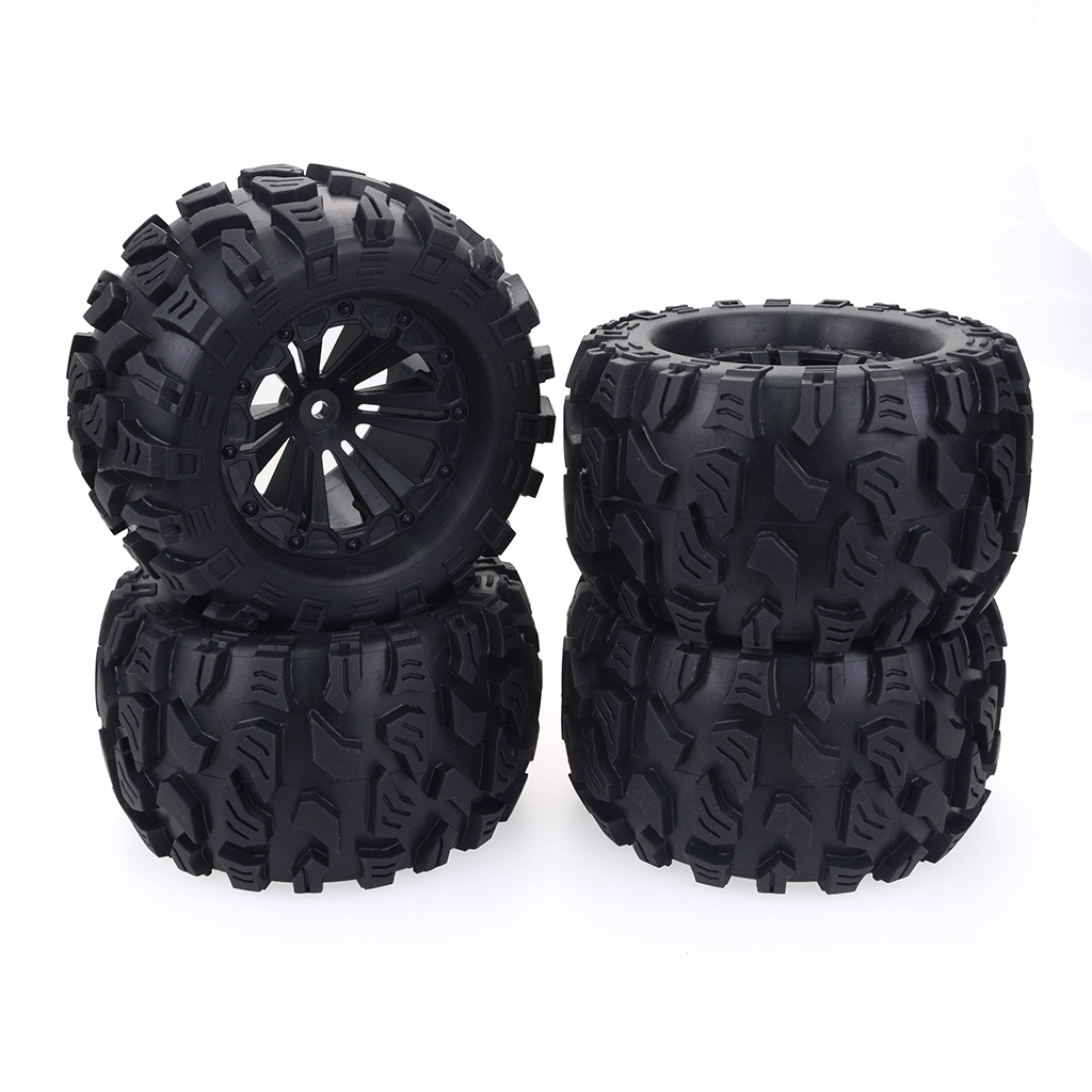 

4PCS/Set Wheel Rim and Rubber Tires Traxxas slash VKAR for 1:10 Monster Bigfoot Truck