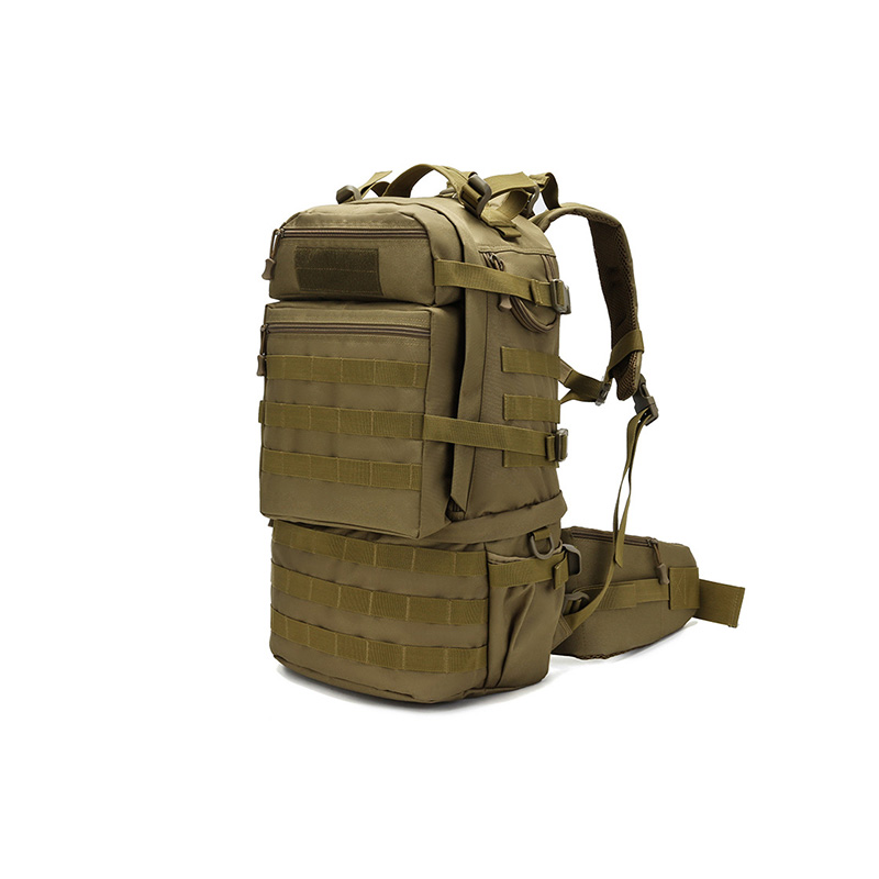 

2020 New 50L Large-capacity shoulder outdoor climbing bag For Unisex fitness Multifunctional waterproof travel backpack, Khaki