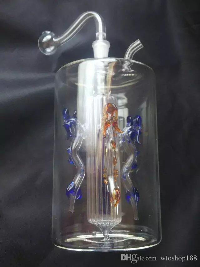 

A long hookah Wholesale Glass bongs Oil Burner Glass Water Pipes Oil Rigs Smoking Free