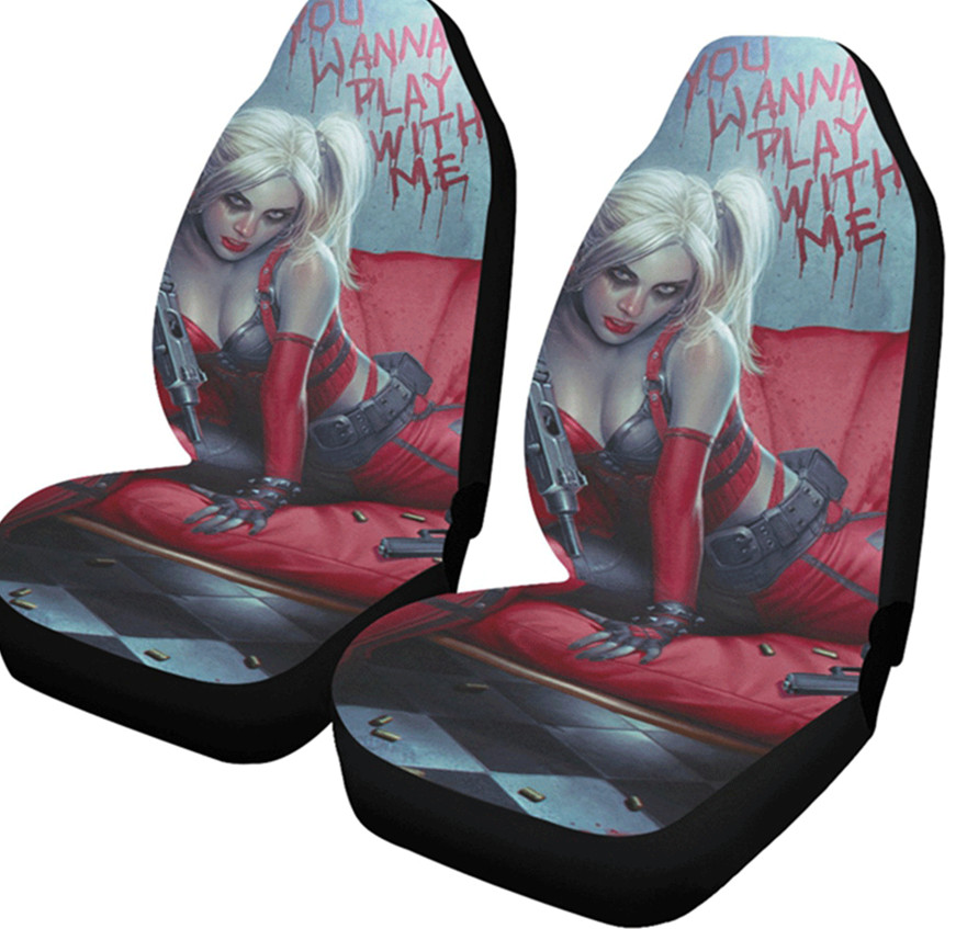 

Universal Car Seat Covers Sexy girls front 2 pcs seats Fittings Sedans Auto Interior Cars Accessories Suitable For Care Protector F-09