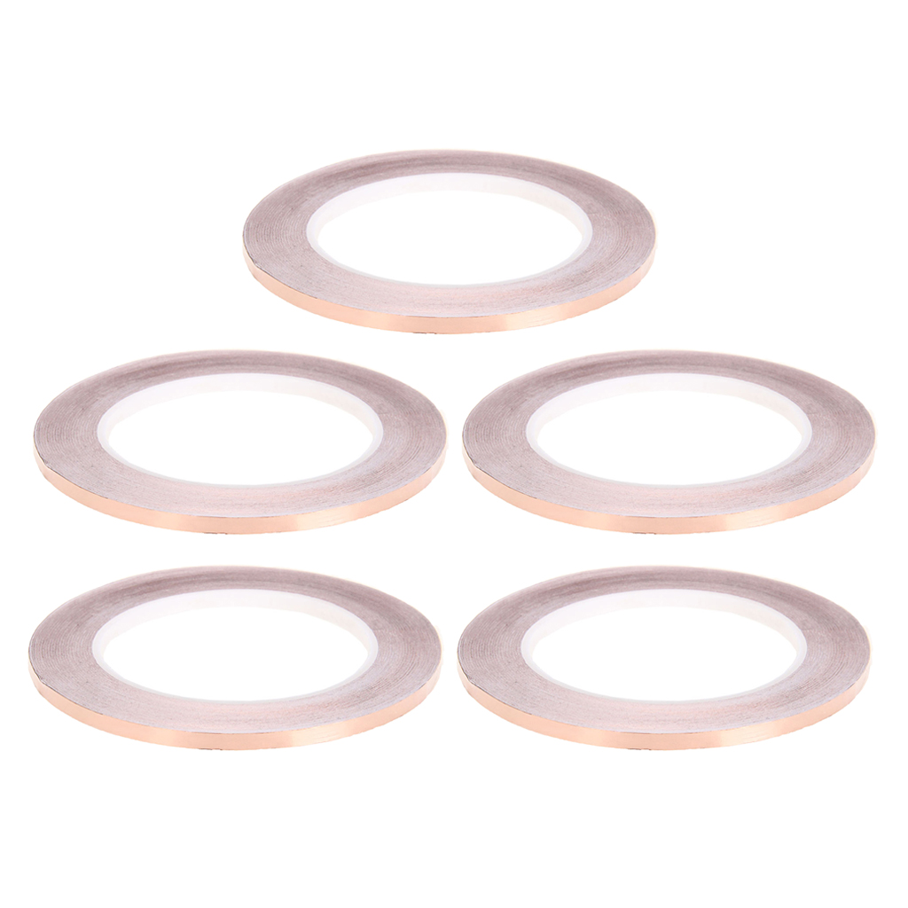 

5pcs EMI Shielding Copper Foil Tape Adhesive for Electric Guitar 3mmX30M