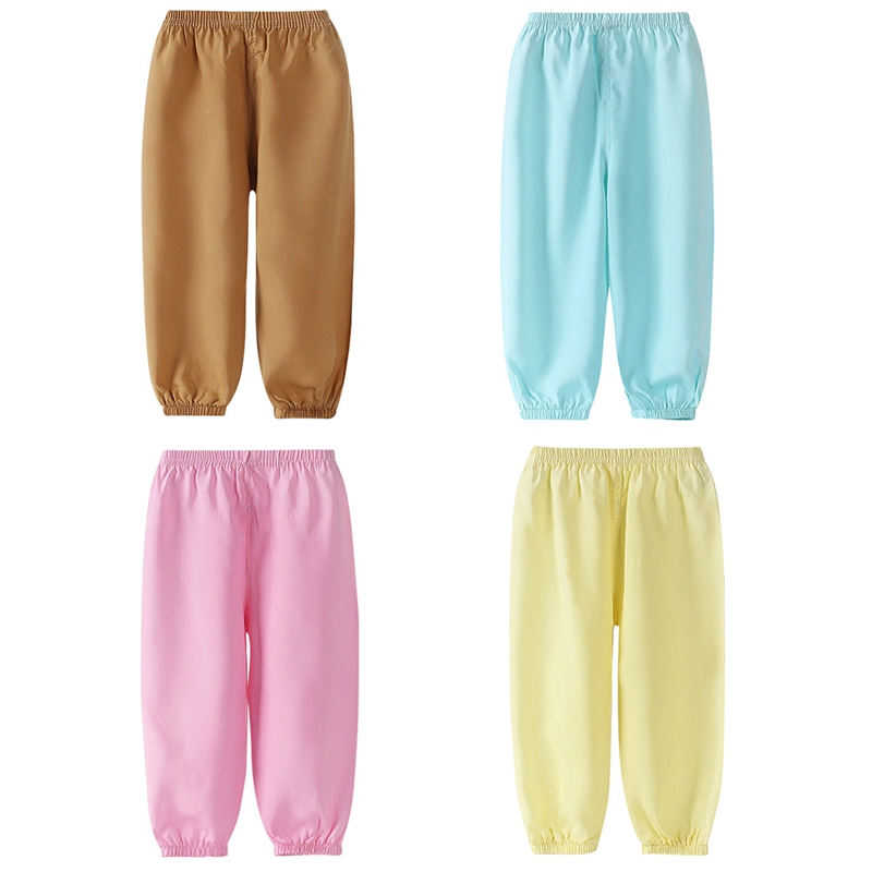 

2019 Summer Solid Trousers Boys Casual Sports Children Pants Candy Color Pants For Girls Kids Pants