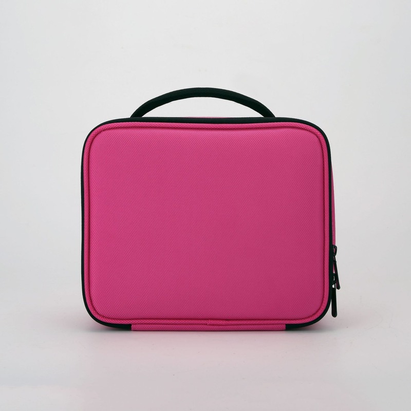 

2020 Korean version of the new ladies portable cosmetic bag fashion simple large capacity solid color makeup box women, Black