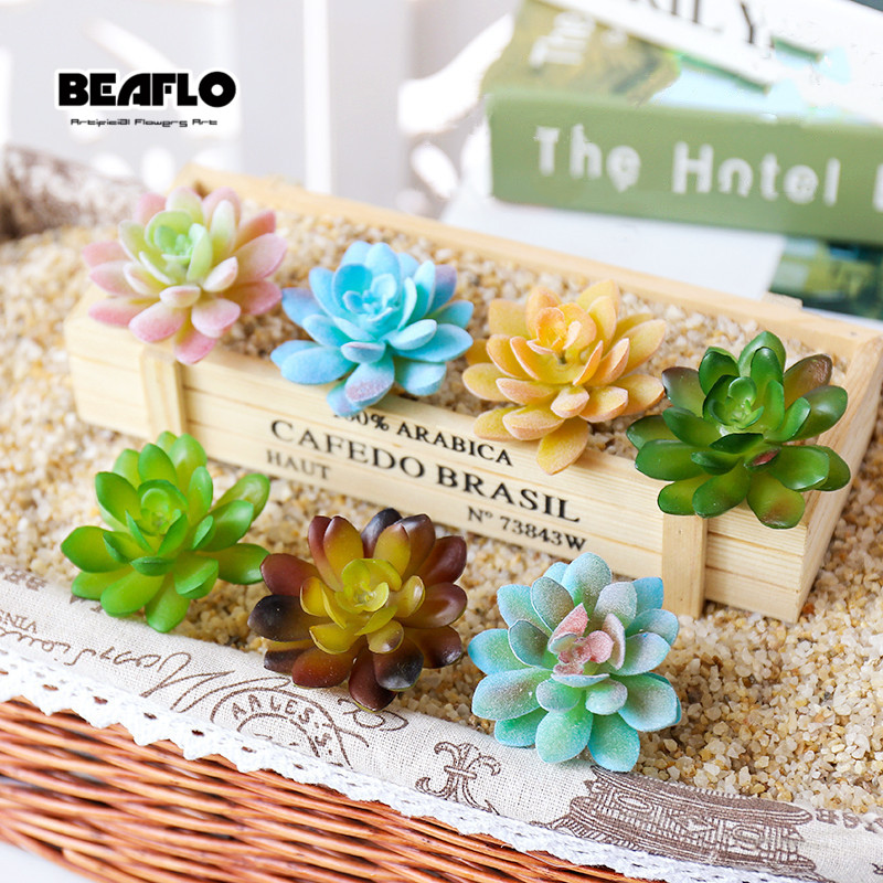 

Artificial Succulent Plants Fake Potted Mini Cactus Plants Decoration Succulent Korea Home Flowers Decoration, Brown