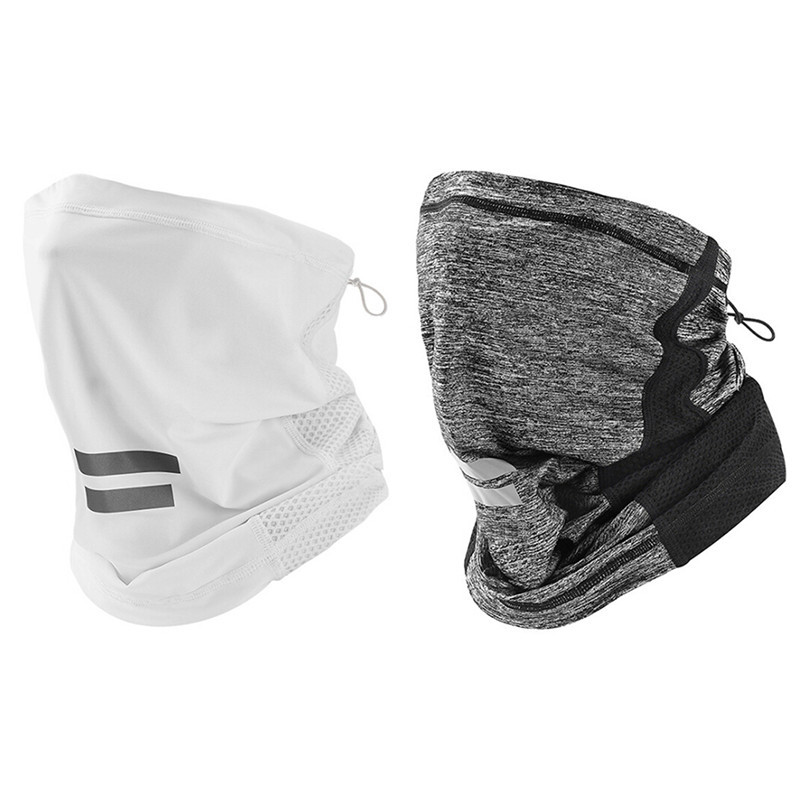

1 Pcs Unisex Ice Silk Sunscreen Turban Motorcycle Bike Riding Mask Hanging Ear Scarf Neck Scarves Wraps