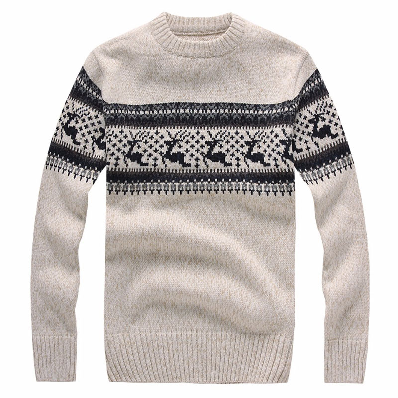 Hommes chandails nouvel hiver hommes chandail de noël avec cerf marque de mode vêtements coupe ajustée pull hommes chandail tricoté