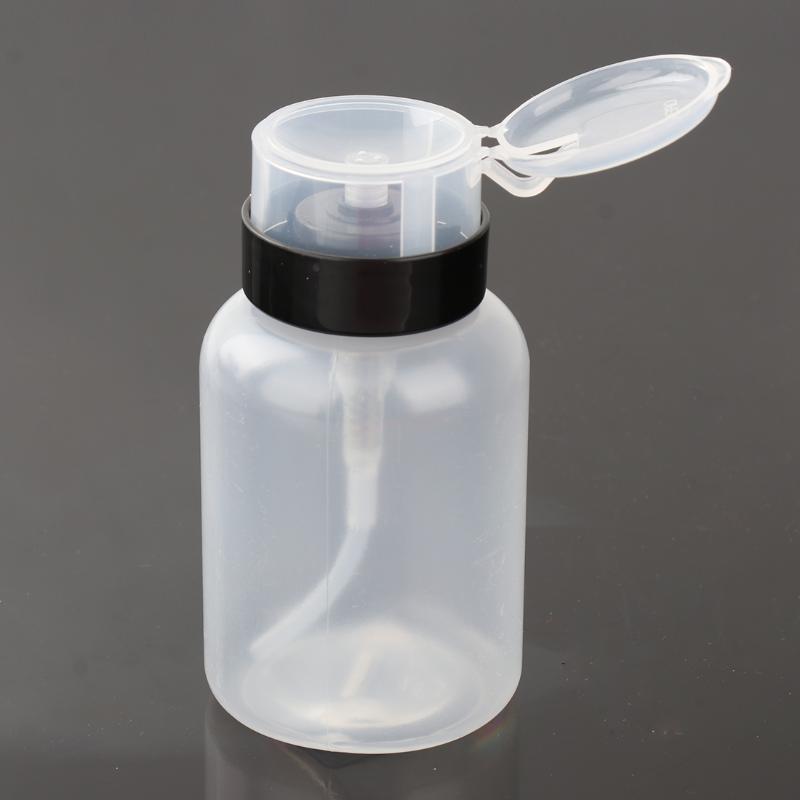 

200ml Empty Pump Dispenser Nail Polish Liquid Remover Cleaner Refillable Bottle Alcohol Water Storage Container Empty Bottles