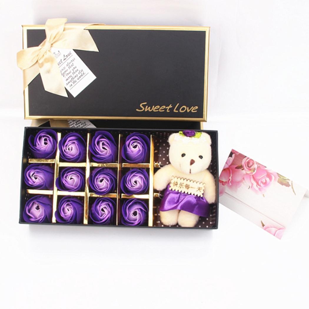 

Bath Soap Rose Flower Scented Flower Set Type1-11 with Baby Bear Casual As Picture Doll, Type 11