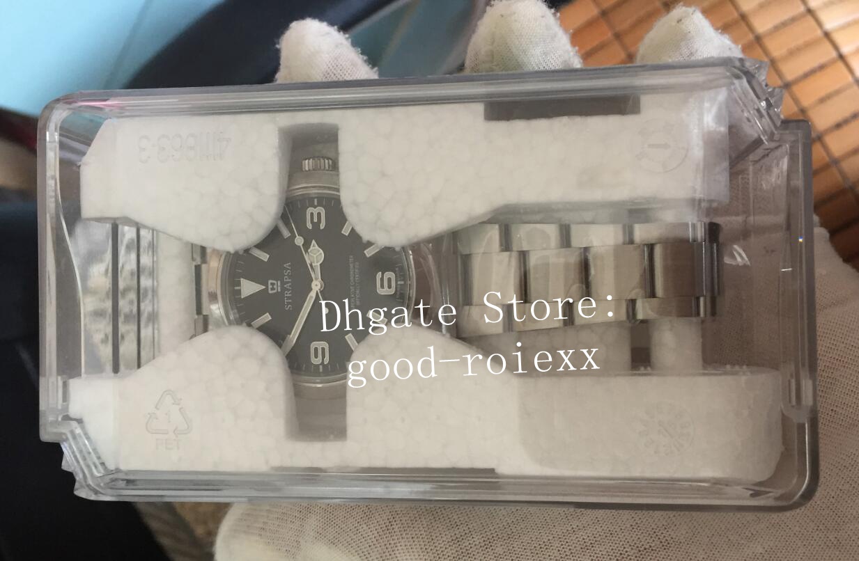 

Top Business Mens Automatic Cal.3132 Movement ARF Factory Watch Men 904L Steel Solid Band Black 214270 Sapphire Explorer 114270 Watches