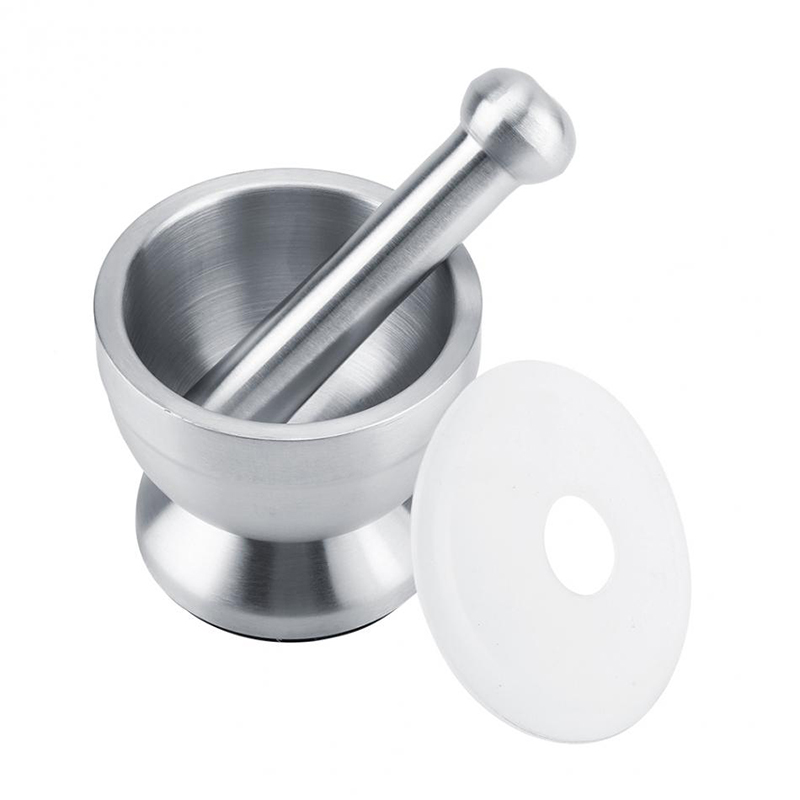 

Stainless Steel Mortar Pestle Set Pugging Pot Garlic Spice Grinder Pharmacy Herbs Bowl Mill Grinder Crusher Kitchen Tool Spice Crusher