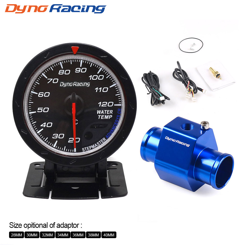 

60MM Car Water Temperature Gauge 20-120 Celsius With Water Temp Joint Pipe Sensor Adapter 1/8NPT