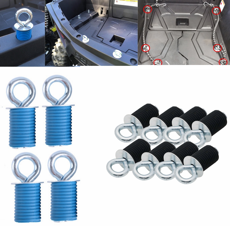 

For Polaris RZR 6pcs/Set Tie Down Anchor Tie Downs Anchors Blue 570 900 ZR S 900 800 1000 XP Sportsman 110 400 450