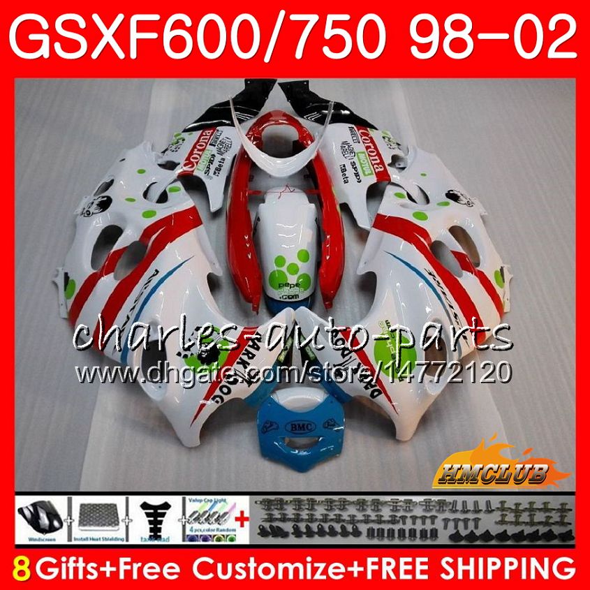 

New red white Body For SUZUKI KATANA GSX600F GSXF750 1998 1999 2000 2001 2002 2HC.53 GSXF 750 600 GSX750F GSXF600 98 99 00 01 02 Fairing kit, No.5