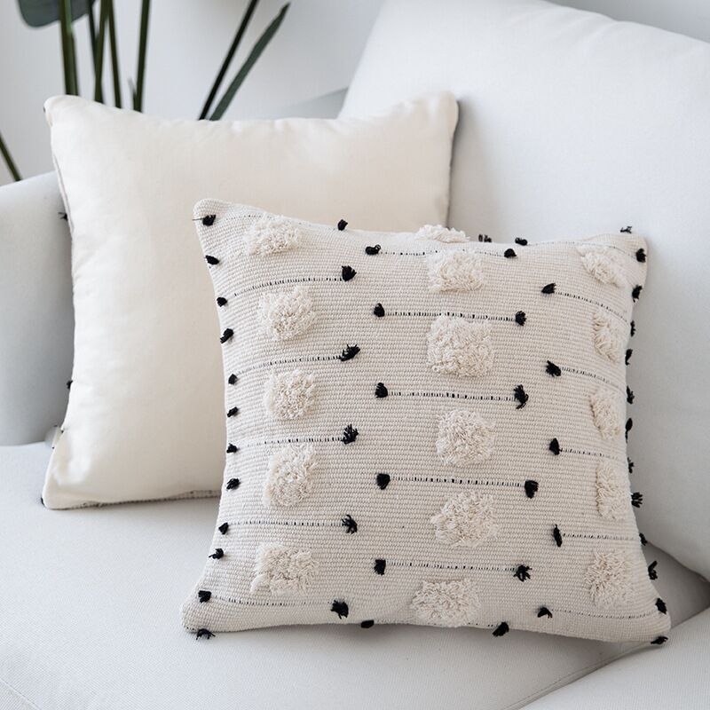 

White Black Geometric cushion cover Moroccan Style pillow cover Woven for Home decoration Sofa Bed 45x45cm/30x50cm