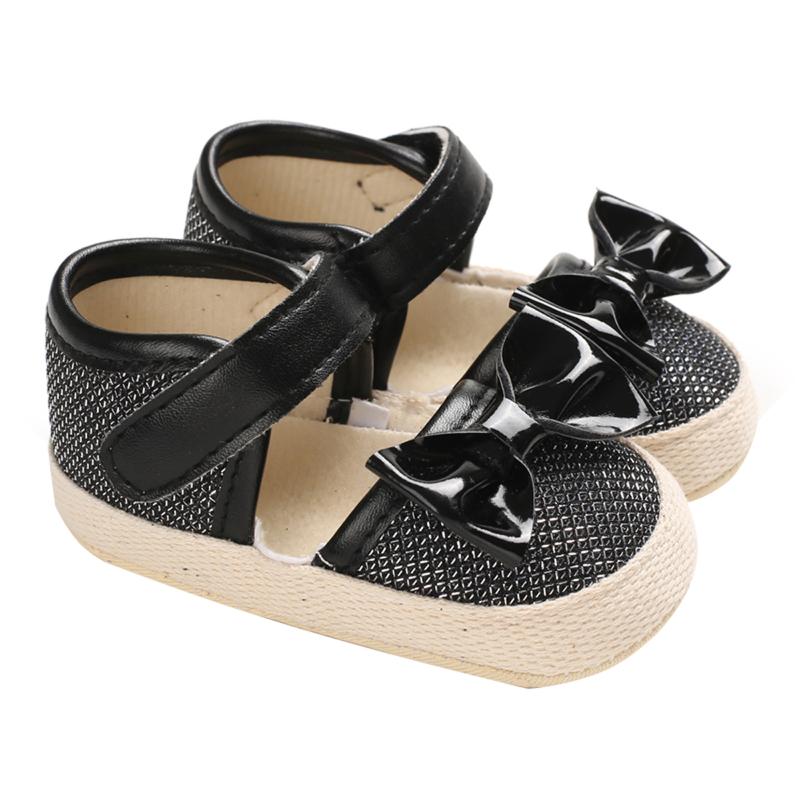

Newborn Infant Baby Girl Bow Princess Prewalker Soft-soled Shoes Toddler Sandals Shoes -18M, White